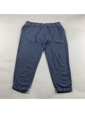 Old Navy Blue Chambray Linen Blend Slim Leg Ankle Pants L